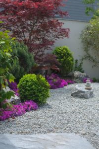 perspective trompée avec un jardin japonais
